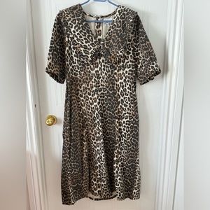 Ganni Signature Leopard Print Dress.